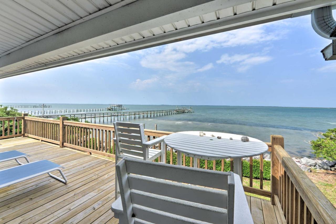 Waterfront Harkers Island Home Sunset View And Dock Bagian luar foto