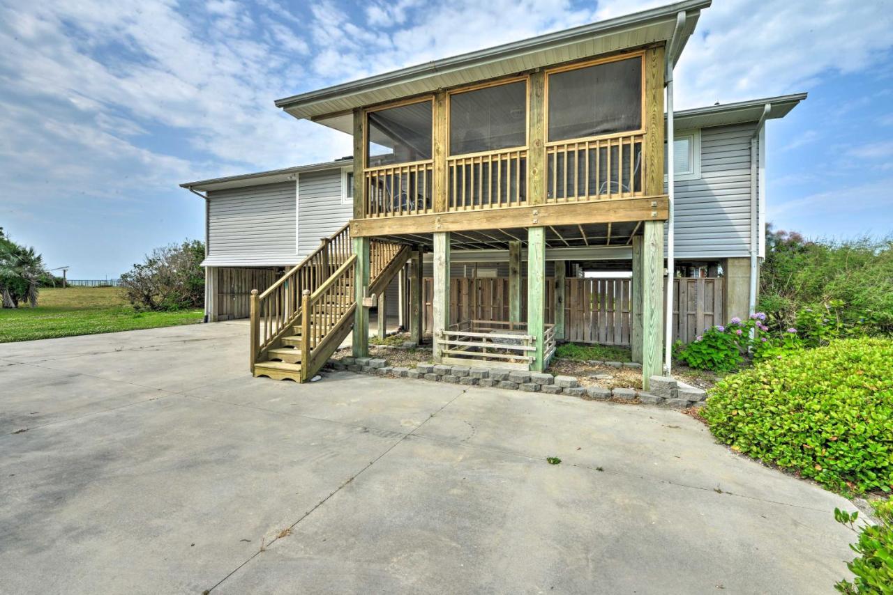 Waterfront Harkers Island Home Sunset View And Dock Bagian luar foto