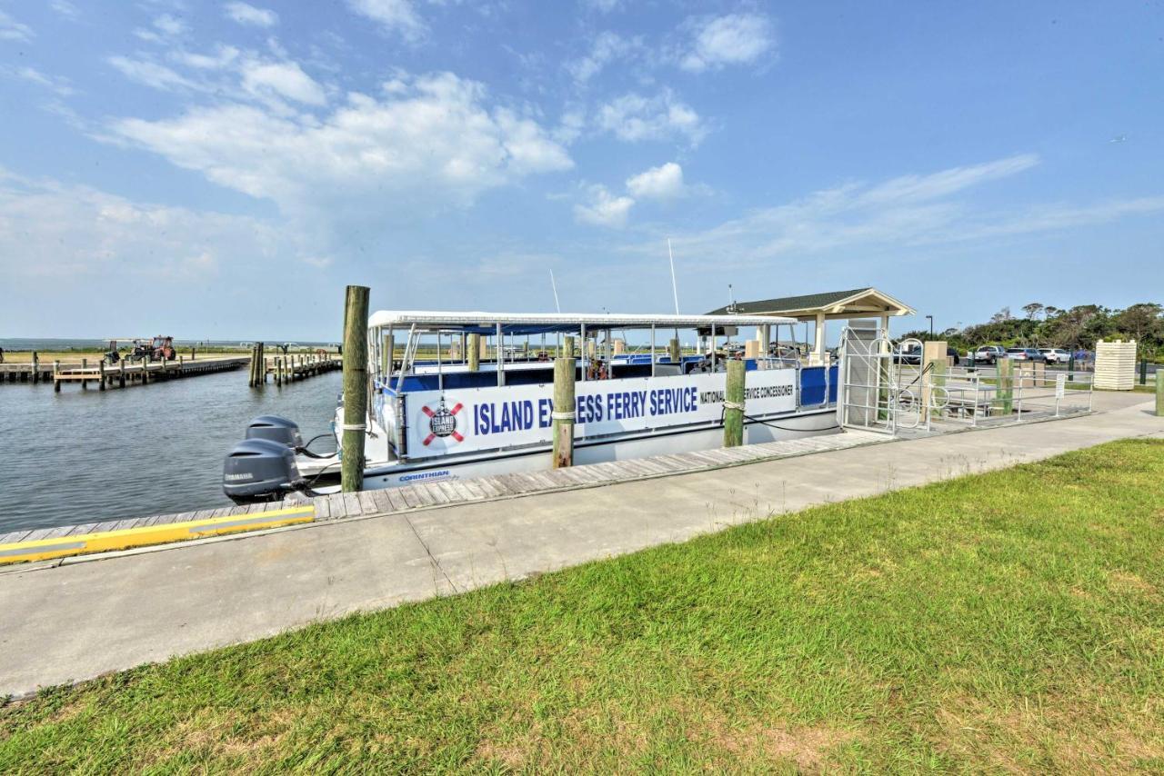 Waterfront Harkers Island Home Sunset View And Dock Bagian luar foto