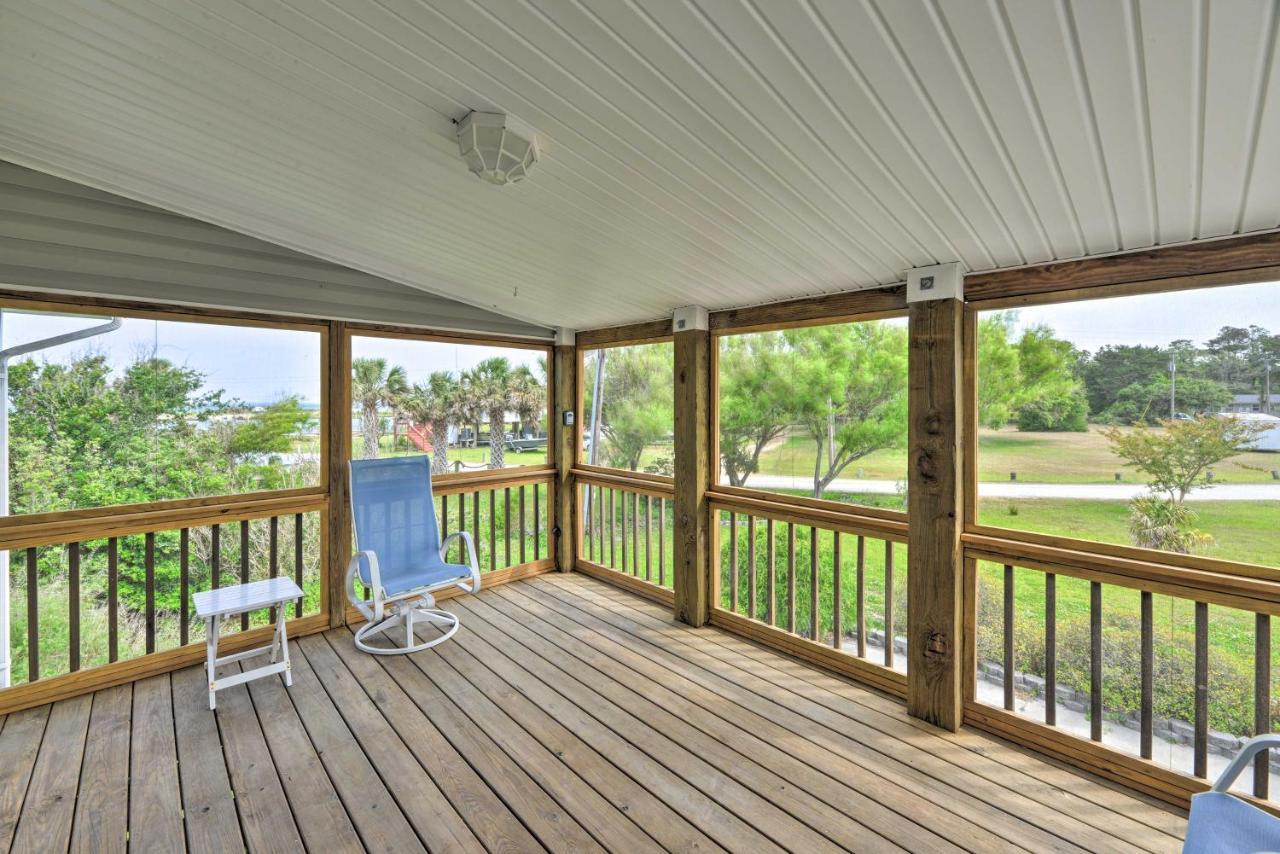 Waterfront Harkers Island Home Sunset View And Dock Bagian luar foto