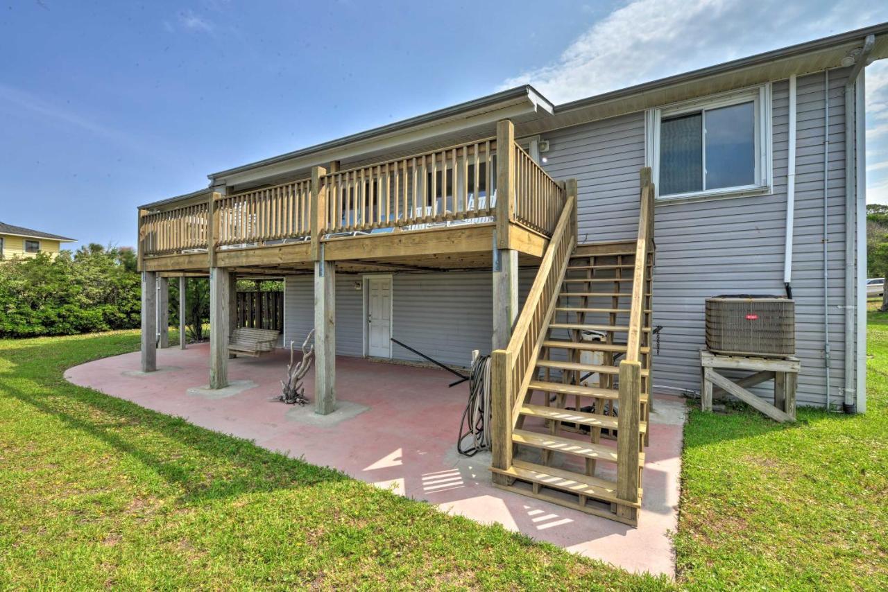 Waterfront Harkers Island Home Sunset View And Dock Bagian luar foto